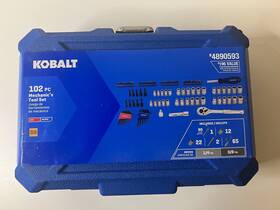 4890593 Kobalt 099198522937 New 102 Pieces Mechanics Tool Set #4890593 Sae And Metric