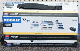 3790295 Kobalt 099198817644 New - 73-piece Pro 90 Ratchet Household Tool Set 81764