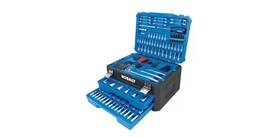 1060610 Kobalt 227-piece Standard Sae And Metric Polished Chrome Mechanics Tool Set