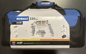 3790294 Kobalt Kolbalt 230 Piece Tool Set 1/4 Drive 3/8 Sae Metric Pro 90 Ratchet