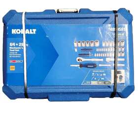 4890591 Kobalt 92-piece Mechanics Tool Set Standard And Metric Polished Chrome