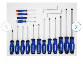5055416 Kobalt 18-piece Screwdriver Precision Hex Torx Set Blue With Case
