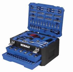 5061861 Kobalt 257-piece Standard And Metric Polished Chrome Mechanics Tool Set With Case