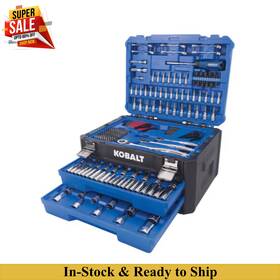 53559 Kobalt 302-piece Standard And Metric Polished Chrome Mechanics Tool Set With Case