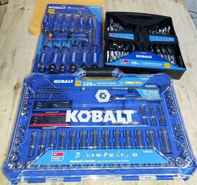 5389233 Kobalt 172 Piece Custom Mechanics Sae Metric Tool Socket Wrench N Scredriver Set