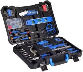 6543286 Kobalt 158-piece Household Tool Set Folding Case Mechanics Socket Wrench Kit Blu
