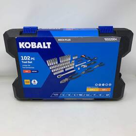 6552004 Kobalt New 102 Pieces Mechanics Tool Set Sae And Metric 1/4 Inch 3/8 Drive