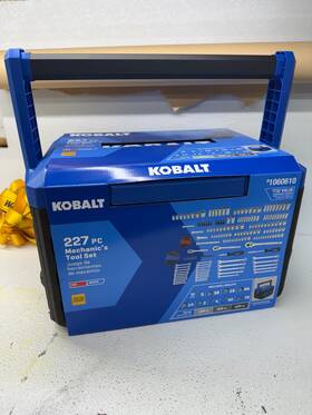 81824 Kobalt 227-piece Standard Sae And Metric Polished Chrome Mechanics Tool Set New
