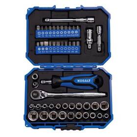 Mo53418 Kobalt 50-piece Sae And Metric Polished Chrome Mechanics Tool Set With Hard Case