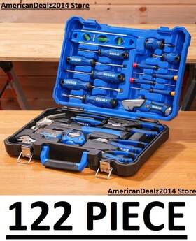 Mo55301 Kobalt 122-piece Household Tool Set With Folding Case New Fast Ship