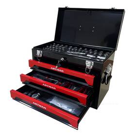 Ktatk 793087415736 3 Drawers Tool Box With Key Locking And Ball-bearing Multifunctional