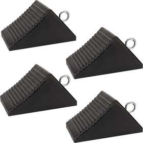 Lar Wheel Chocks 4pcs Set Tooling - Of 4 Heavy Duty Nylon Rubber Wedge For Front