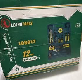 Lc8012 Lechgtools 12 Piece Repairing Tool Set Hard Case Tape Measure Hammer