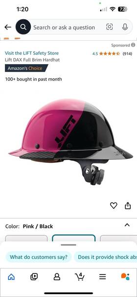 Lift Safety 879501000020 Dax Fifty/50 Full Brim Hard Hat - Hdf50-21pk