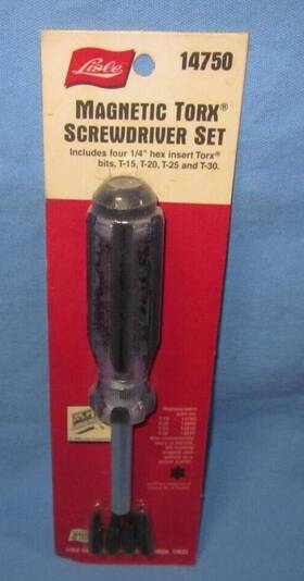Lisle 083045147503 14750 Magnetic Torx Screwdriver Set Includes 4 Bits