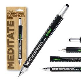 Logos Trading Post 724376536825 7 In 1 Multitool Pen With Scripture - Meditate Phil. 4 8 Multi Tool