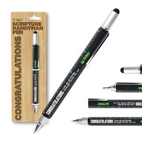 Logos Trading Post 724376536955 7 In 1 Multitool Pen With Scripture - Multi Tool Congratulations Phil. 4 13