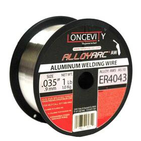 880475 Longevity Us 4043 0.035 Inch Alloy Arc Mig 1 Lb. Wire