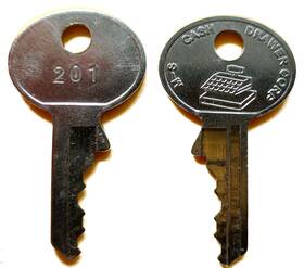 Ep-127 M-s-cash-drawer 072931225036 M-s 201 Key Pair For Ep-125 Series Register - Mr201