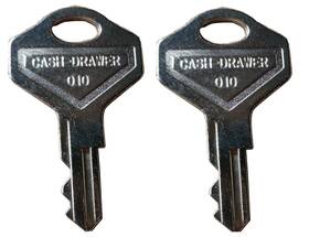 Key-010 M-s Cash Drawer 010 Key For Drawers With 010r Or 010l Locks - Fits Many Pos Registers Chrome