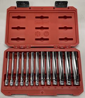 Mac Tools 613364287019 Preowned Mactools 13 Piece 1/4 Inch Drive Metric Extra Deep Socket Set Smmxd136