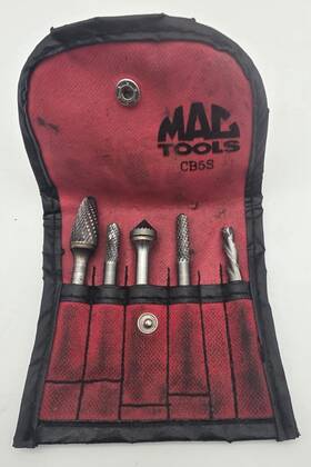 Cbr3fl Mac Tools Cb5s Multi-purpose Carbide Burr Set 5pc Cba1 Cbc5cs Cbf5 Cbr3d