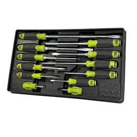 Pkrb12cg-s Mac Tools 12-piece Combination Screwdriver Set - Green