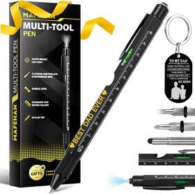 P248  Mafehan Father S Day Gifts For Dad 9-in-1 Multi-tool Pen With Engraved Keychain