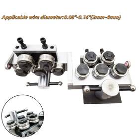 M056949 Maisutseb Steel Wire Straightener Metal 10 V-shaped Wheels 2.0-4.0mm