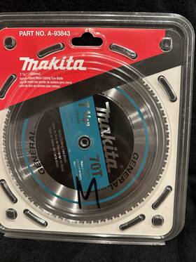 A-93843 Makita 7-1/4 Inch Circular Saw Blade For Ferrous Metals 70t