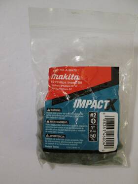 A-96475 Makita Impact X Number 2 Phillips Tips For Screwdriver 50 Pc