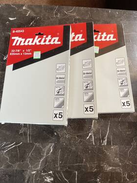 B-40543 Makita Lot Of 3 Band Saw P / Metal 14 Tpi 32 7/8 Inch X 1/2 835mm 13mm