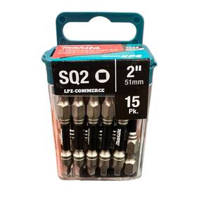 E-01052 Makita Impact Xps #2 Square 2 Inch Power Bit 15-pack