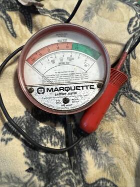 33-104 Marquette Vintage Battery Tester Model Working