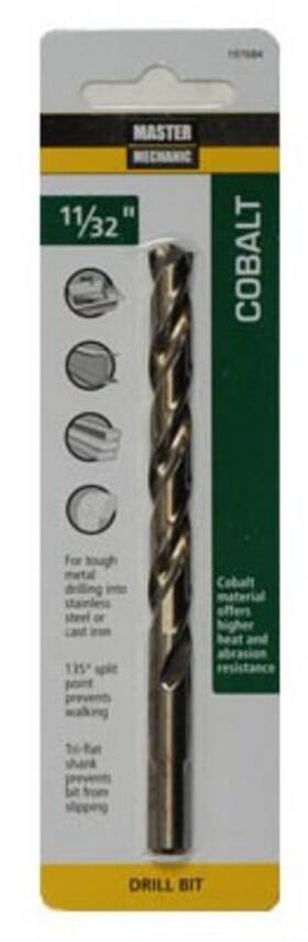 197635 Master Mechanic 9/32 X 4-1/4 Inch Cobalt High-speed Drill Bit -