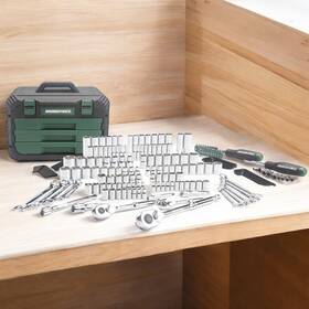 2379928 Masterforce 220 Piece Mechanics Tool Set With Case Control Drive Sae/metric New