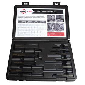May-37345 Mayhew Tools 045256373454 Screw Extractor Set - 10 Piece