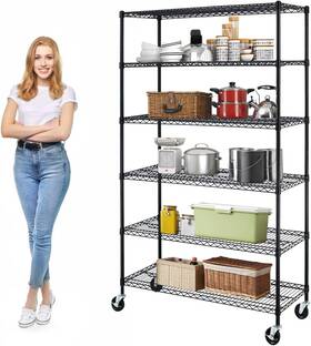 Meet Perfect 445027376340 6-tier Steel Wire Shelving Unit Nsf Heavy Duty 6000 Lb Capacity Adj