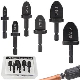 Megarte 714216824472 Swedge Tool Hvac Swaging Set Copper Pipe Expander Drill Bit Pre