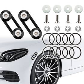 Ivarkey8301 Mejiao Front Bumper Clips Black 12pc Quick Release One Size