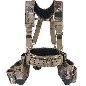 Tc02-camo Melotough Camo Tool Belt With Suspenders Camouflage Bag Supenders Framer