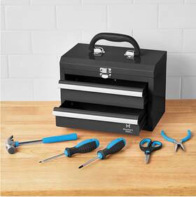 Members Mark 193968286590 11 Inch 6-piece Toolbox And Tool Set Black New