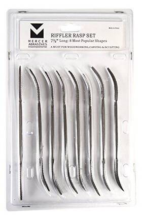 Mercer Abrasives 765301009533 Industries Bcrifs Riffle Rasp Set 7-1/2 Inch 8-piece