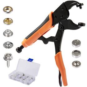Qianzi-01 Metalmate Heavy Duty Snap Fastener Tool Setter Attach 10 Sets 50 Pcs Boat Co