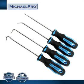 Michaelpro 445042685632 4-piece Precision Mini Pick And Hook Mechanics Tool Set