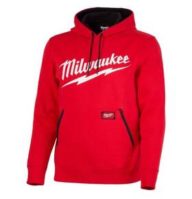 145983 Milwaukee Midweight Long-sleeve Pullover Hoodie T-shirt For Men - Red