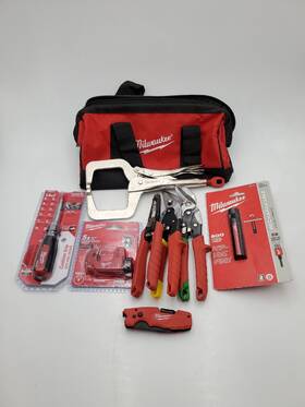 2011r Milwaukee Lot Of Hand Tools Aviation Snips Screwdriver Wire Strippers Pipecutter