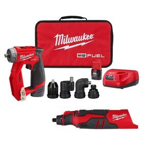 2525-20-2505-22 Milwaukee Rotary Tool With 4-in-1 Installation 3/8 Inch Drill Driver Kit 12v Lit-ion