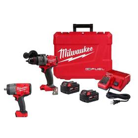 2904-22-2967-20 Milwaukee Hammer Drills 1/2 Inch Driver Kit 18v Cordless With High-torque Impact Wrench