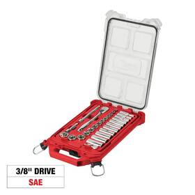 Milwaukee 313095981926 3/8 Inch Drive Sae Ratchet And Socket Mechanics Tool Set With Packout C